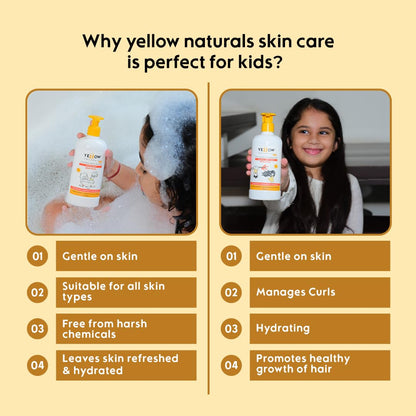 Daily Cleanse Shampoo + Conditioner & Hydrating Body Wash Combo For Kids - Apple Peach