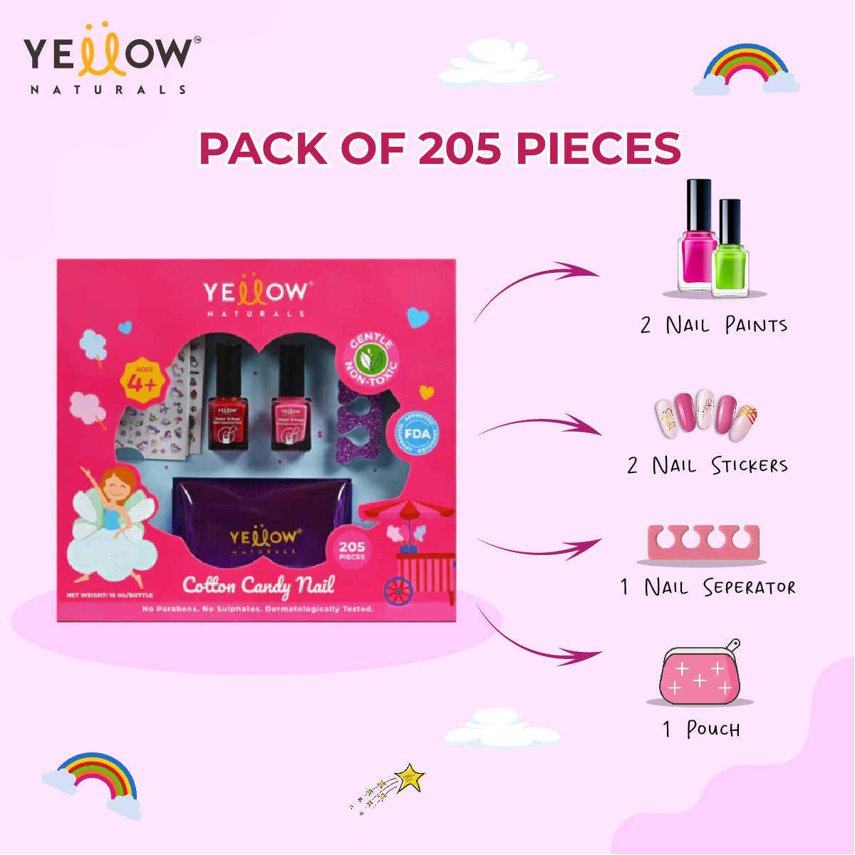 Cotton Candy Nail Kit For Kids